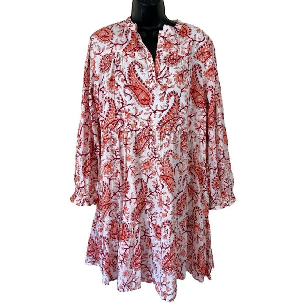 Madison Mathews JULIETTE DRESS PINK PAISLEY PRINT